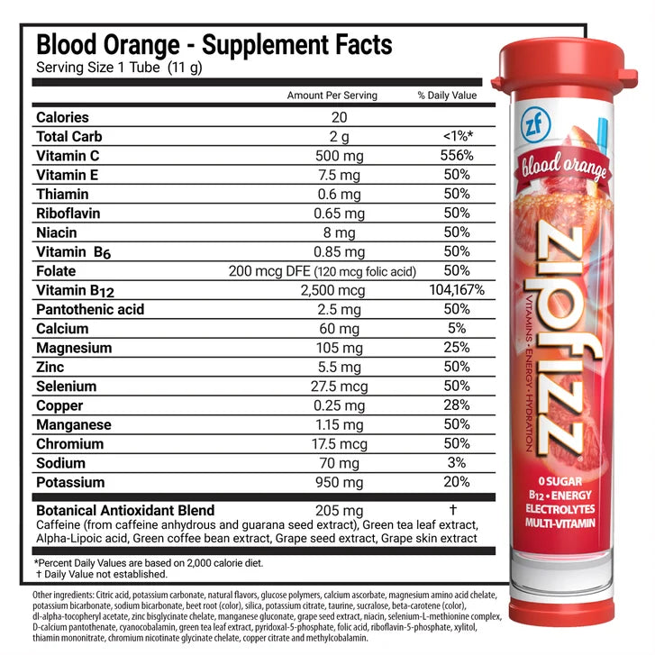 Zipfizz Multi-Vitamin Energy Hydration Drink Mix, 30 Tubes