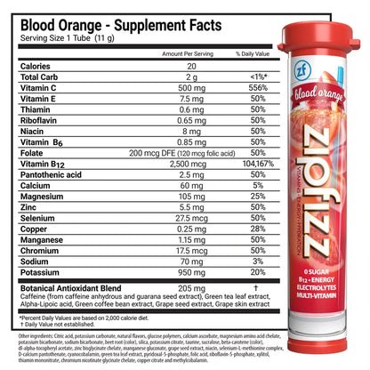 Zipfizz Multi-Vitamin Energy Hydration Drink Mix, 30 Tubes