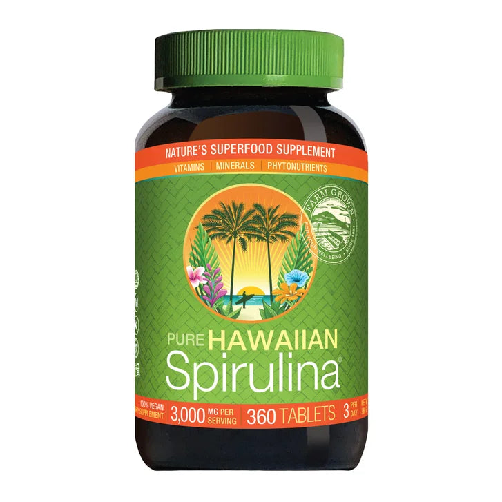 Pure Hawaiian Spirulina 3000 mg., 360 Tablets