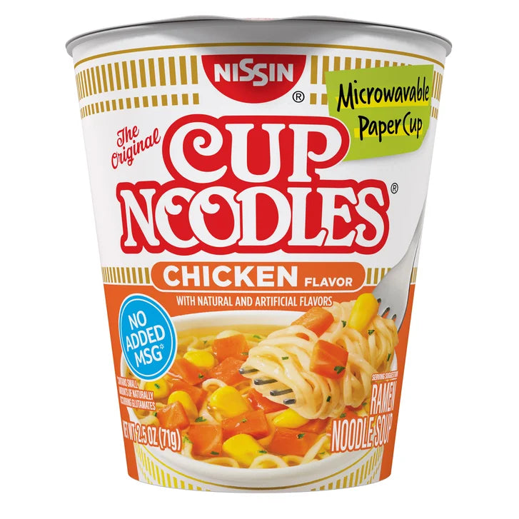 Nissin Cup Noodles, Chicken, 2.5 oz, 24-count