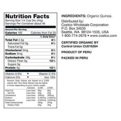 Kirkland Signature, Organic Quinoa, 4.5 lbs