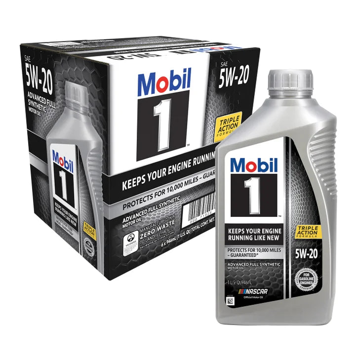 Mobil 1 Advanced Full Synthetic Motor Oil 5W-20, 1-Quart/6-pack