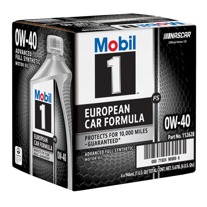 Mobil 1 0W-40 Full Synthetic Motor Oil, 1-Quart, 6-pack