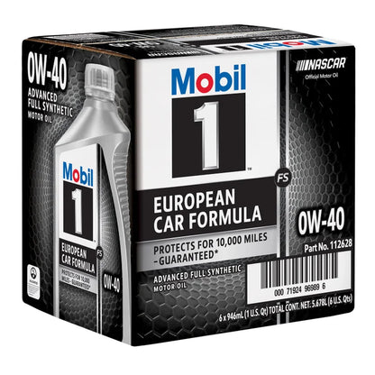 Mobil 1 0W-40 Full Synthetic Motor Oil, 1-Quart, 6-pack