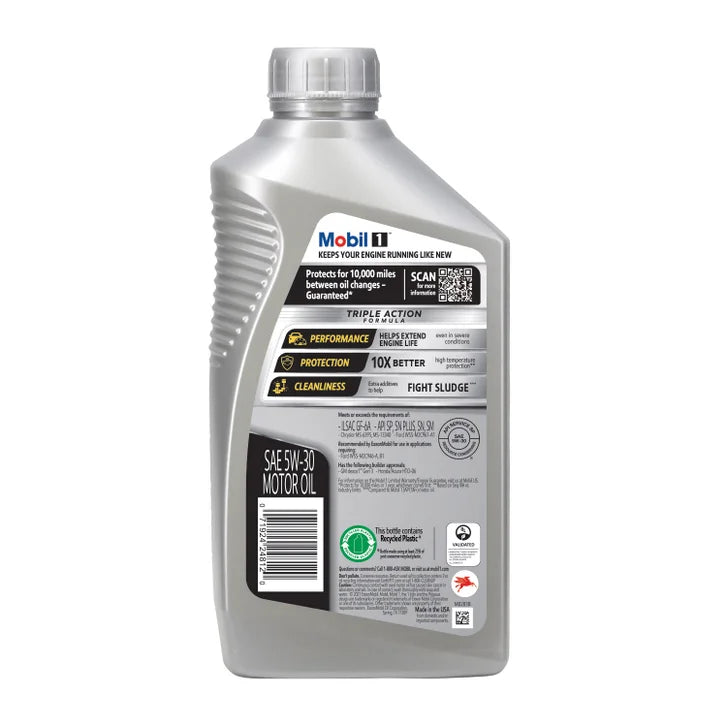 Mobil 1 Advanced Full Synthetic Motor Oil 5W-30, 1-Quart/6-pack