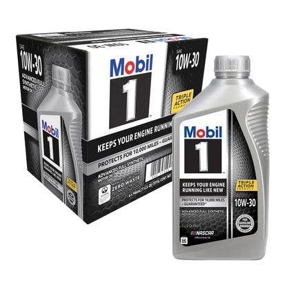 Mobil 1 Advanced Full Synthetic Motor Oil 10W-30, 1-Quart/6-pack