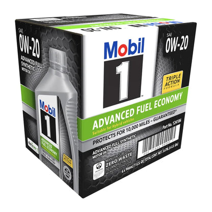 Mobil 1 Advanced Fuel Economy Full Synthetic Motor Oil 0W-20, 1-Quart/6-pack