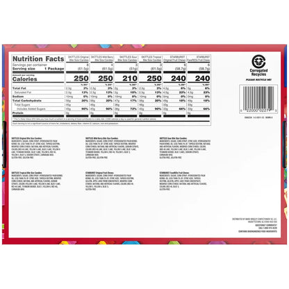 Skittles and Starburst Chewy Candy, Variety Pack, Full Size, 30-count