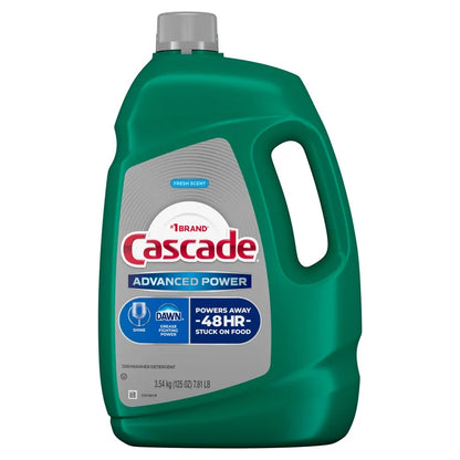 Cascade Advanced Power Liquid Dishwasher Detergent, Fresh Scent, 125 fl oz