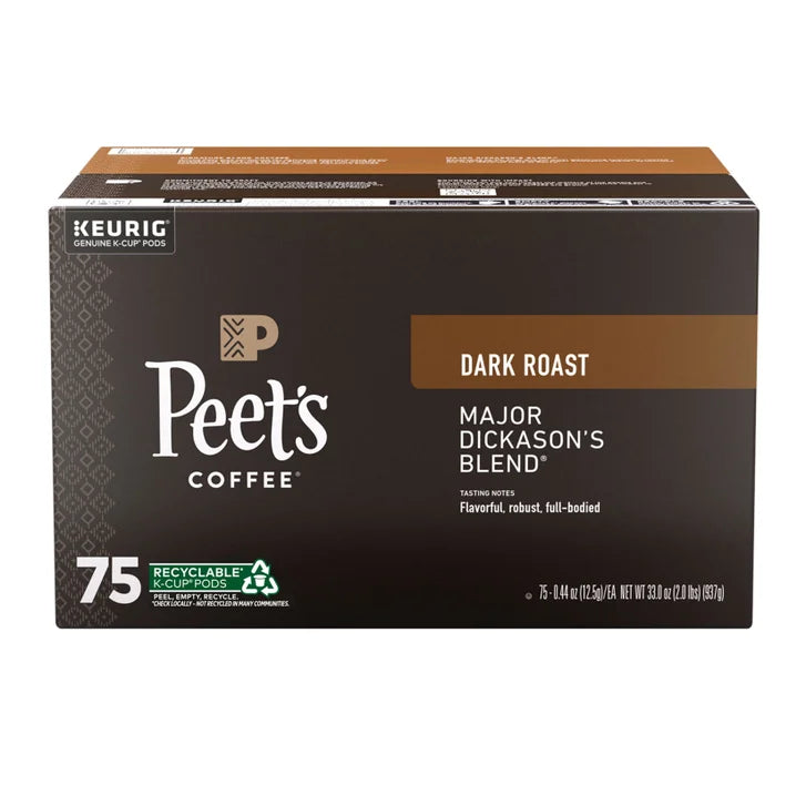 Peet's Coffee Major Dickason’s Blend K-Cup Coffee Pods, 75-count