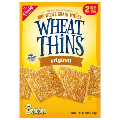 Wheat Thins Whole Grain Wheat Crackers, Original, 40 oz