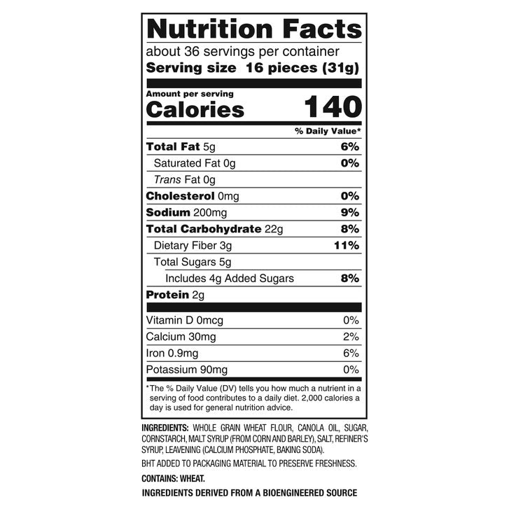 Wheat Thins Whole Grain Wheat Crackers, Original, 40 oz