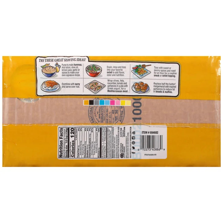 S&W, Organic Garbanzo Beans, 15.5 oz, 8-Count