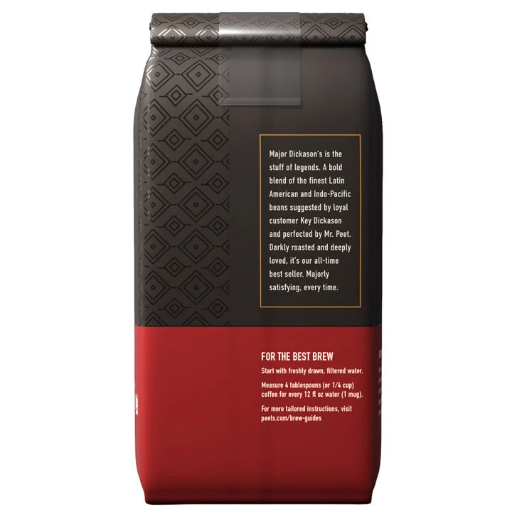 Peet's Coffee Major Dickason's Blend Coffee, Dark Roast, Whole Bean, 2 lbs