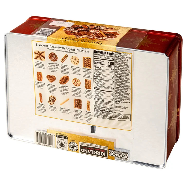 Kirkland Signature European Cookies With Belgian Chocolate, Assortment, 49.4 oz