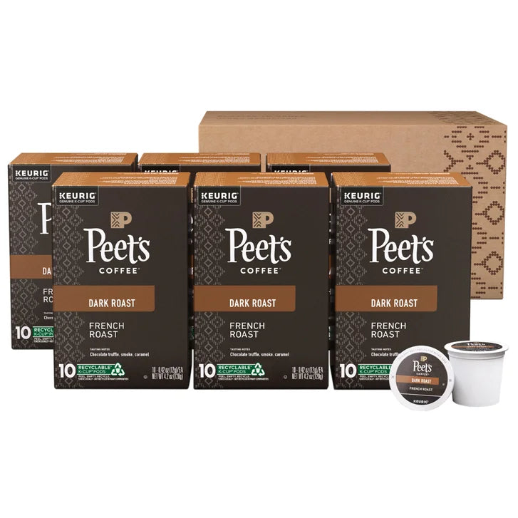 Peet's Coffee French Roast K-Cup Coffee Pods, 60-count