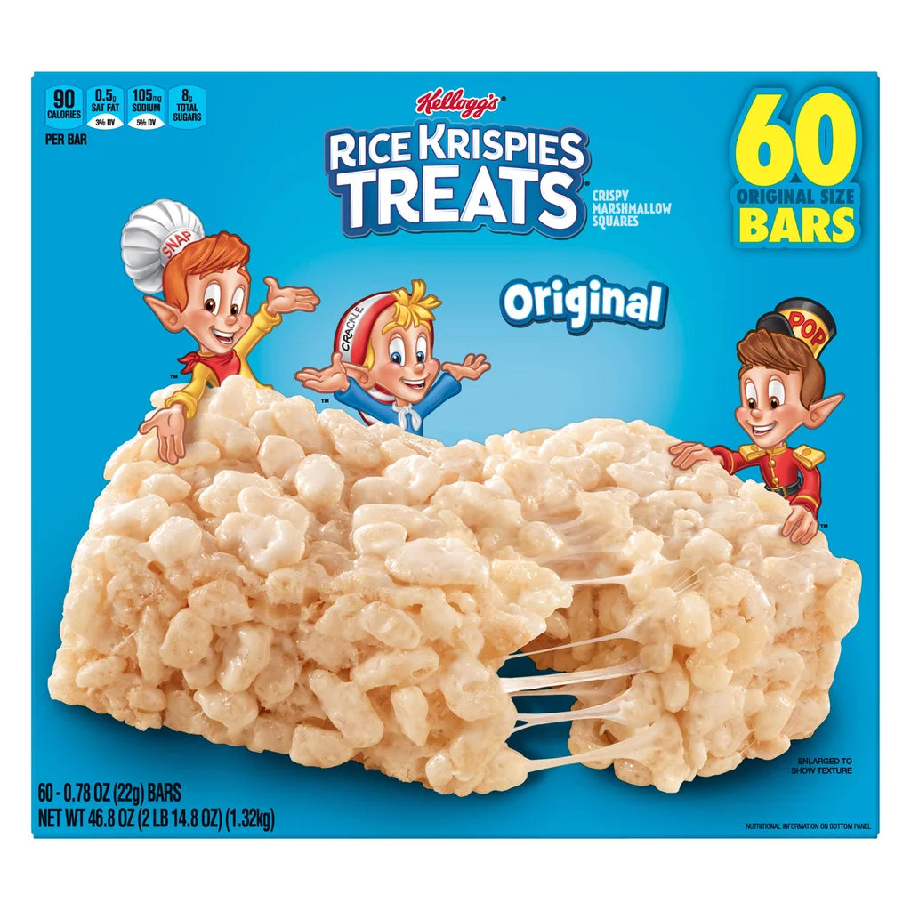 Kellogg's Rice Krispies Treats, 0.78 oz, 60-count