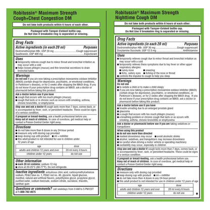 Robitussin DM Maximum Strength Day & Night Cough Relief, 20 Ounces