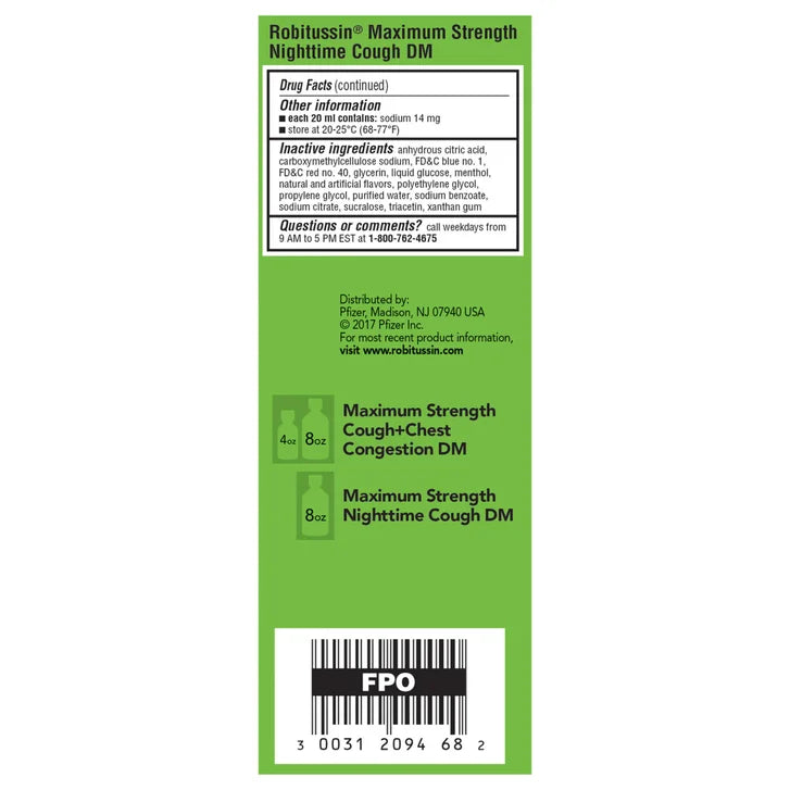 Robitussin DM Maximum Strength Day & Night Cough Relief, 20 Ounces