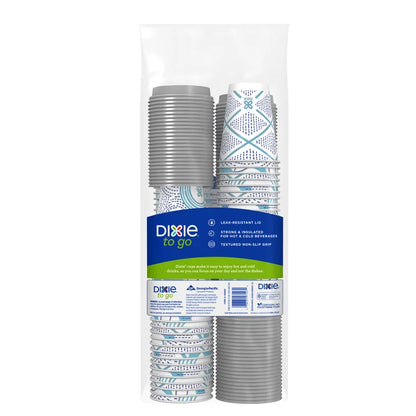 Dixie To Go 12 oz Insulated Cup & Lid, 100-count