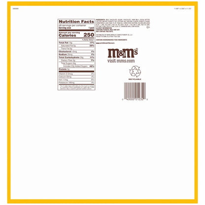 M&M's Chocolate Candy, Peanut, Full Size, 1.74 oz, 48-count