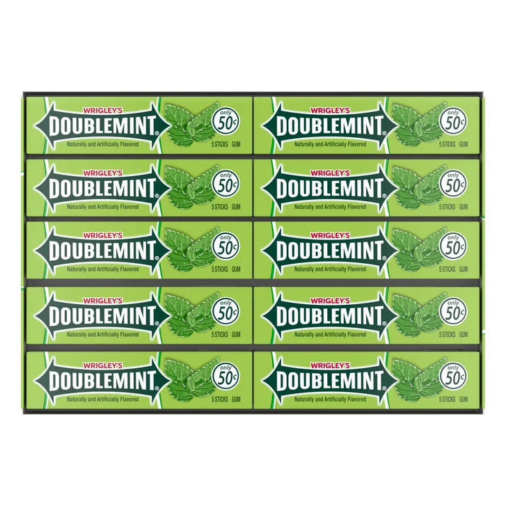 Wrigley's Doublemint Chewing Gum, 5-sticks, 40-count