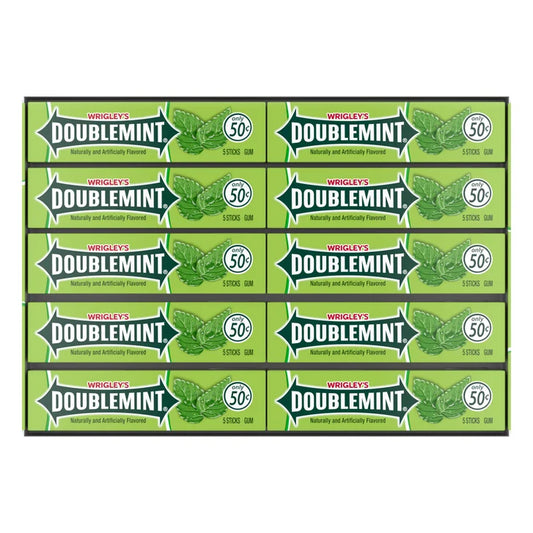 Wrigley's Doublemint Chewing Gum, 5-sticks, 40-count
