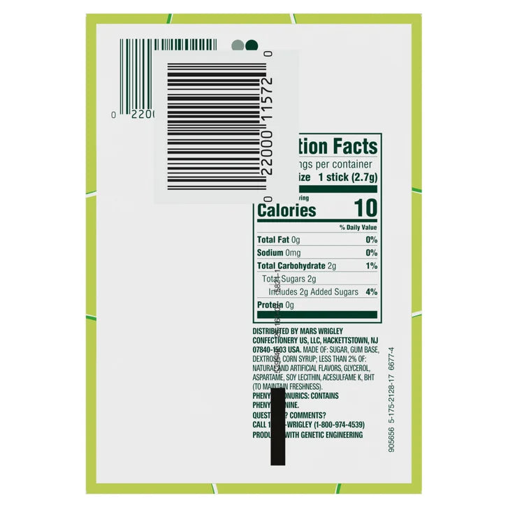 Wrigley's Doublemint Chewing Gum, 5-sticks, 40-count