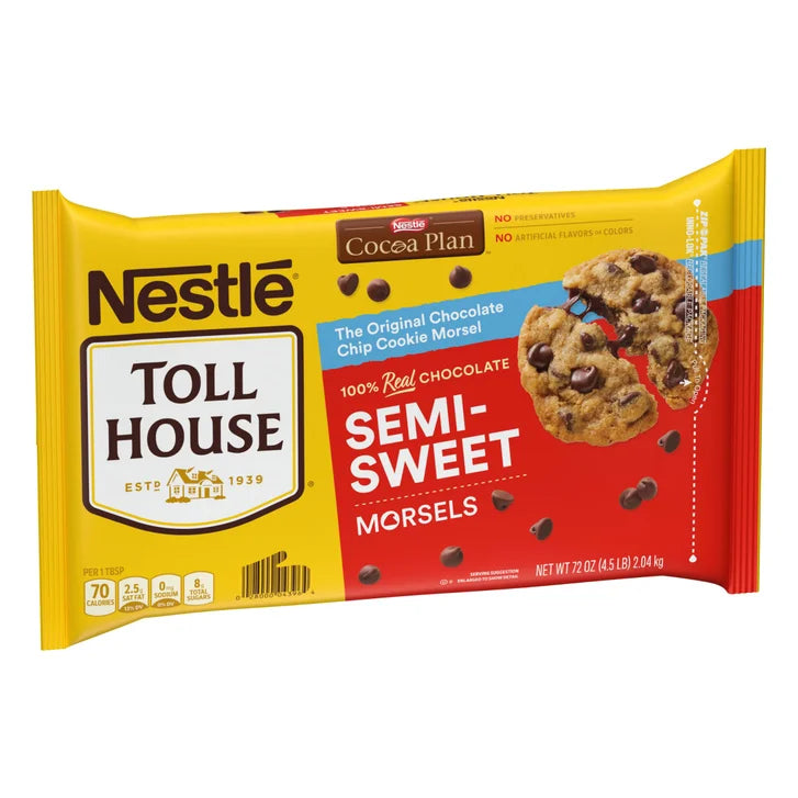 Nestlé Toll House, Semi-Sweet Chocolate Chip Morsels, 72 oz
