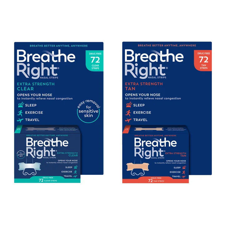 Breathe Right Extra Strength Nasal Strips, 72 Strips