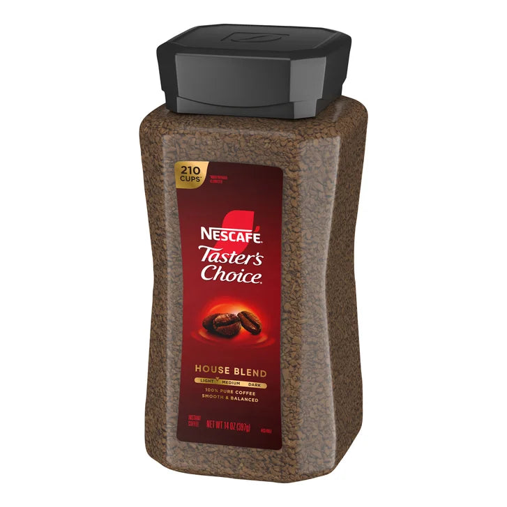 NESCAFE Taster's Choice Instant Coffee, House Blend, Light-Medium Roast,14 oz