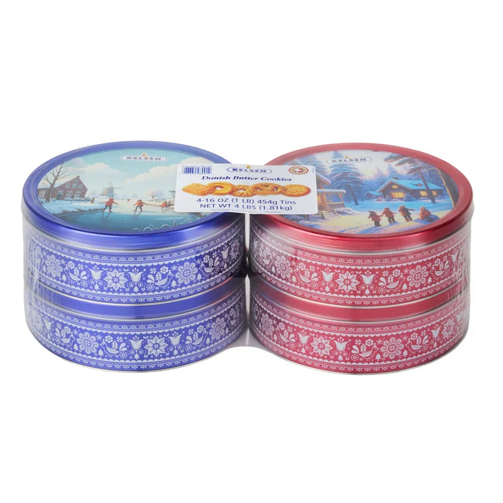 Kelsen Danish Butter Cookies, 1 lb, 4-count