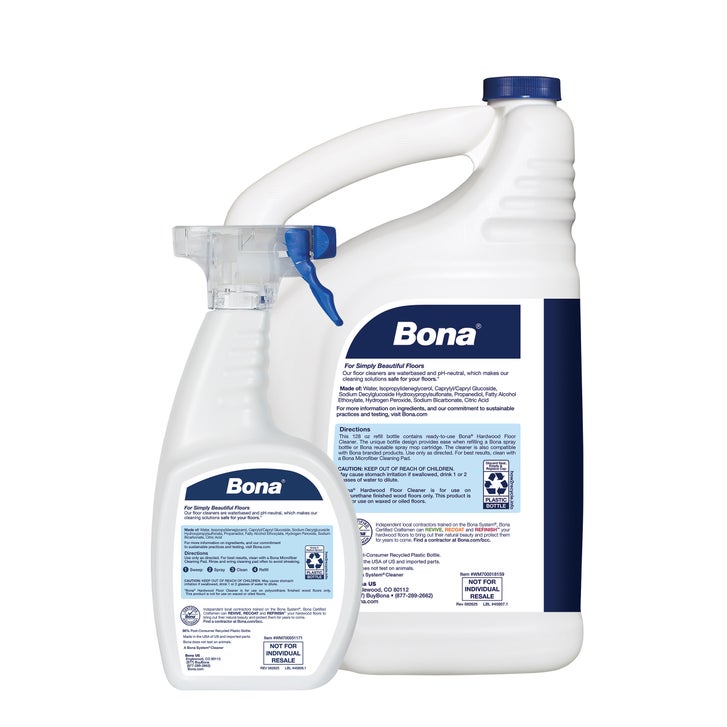 Bona Hardwood Floor Cleaner, Original, 32 fl oz & 128 fl oz Ready-To-Use Refill