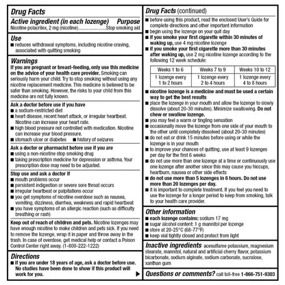Kirkland Signature Quit 2mg or 4mg, Cherry Lozenges, 270 Pieces
