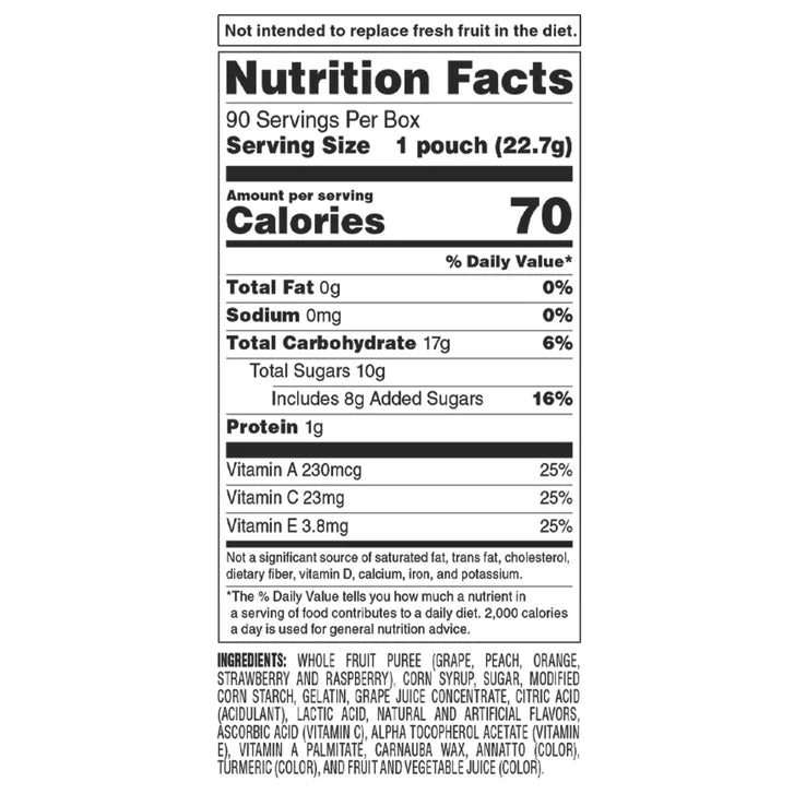 Welch’s Fruit Snacks, .8 oz, 90-count