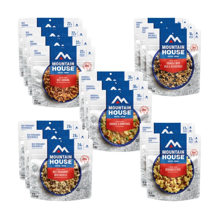 Mountain House Emergency Meal Kit 15-Pouch Assortment (28 Total Servings)