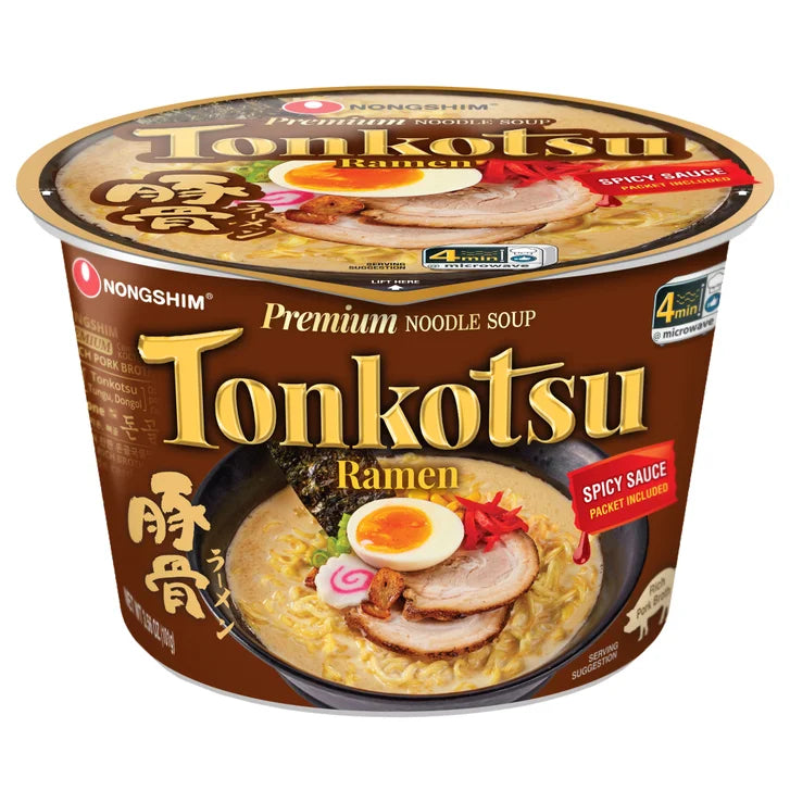 Nongshim, Tonkotsu Ramen Bowl, 3.56 oz, 6-Count