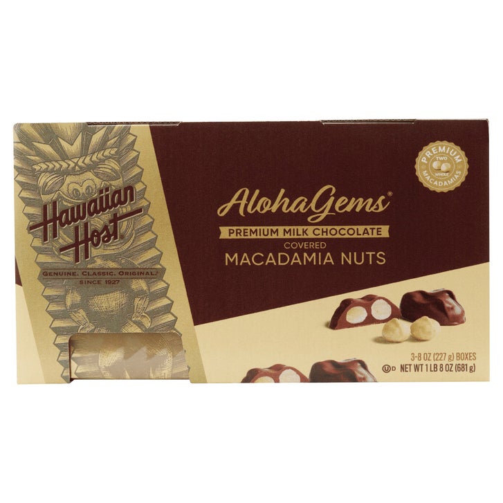 Hawaiian Host Aloha Gems, Milk Chocolate Covered Macadamia Nuts, 8 oz, 3-count