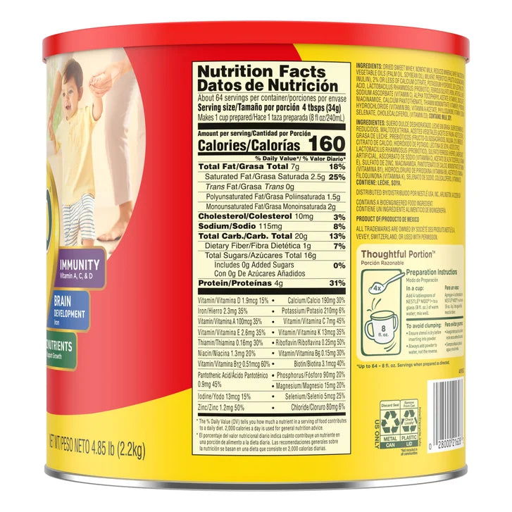 Nestle Nido Kinder 1+ Toddler Powdered Milk, 4.85 lbs