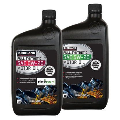 Kirkland Signature 1-Quart 0W20 & 5W20 Full Synthetic Motor Oil, 12-pack