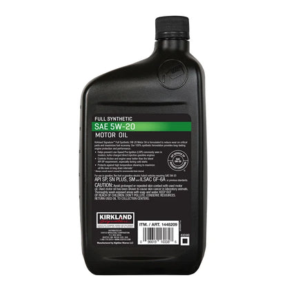 Kirkland Signature 1-Quart 0W20 & 5W20 Full Synthetic Motor Oil, 12-pack