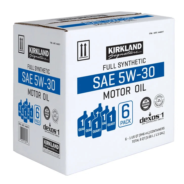 Kirkland Signature 1-Quart 5W20 & 5W30 Full Synthetic Motor Oil, 12-pack