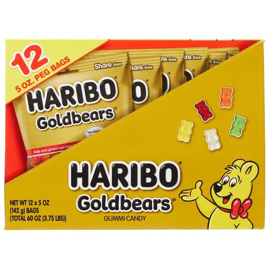 Haribo Goldbears Gummi Candy, 5 oz, 12-count