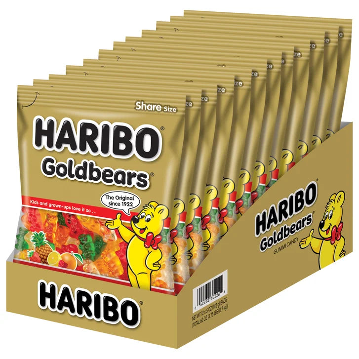 Haribo Goldbears Gummi Candy, 5 oz, 12-count