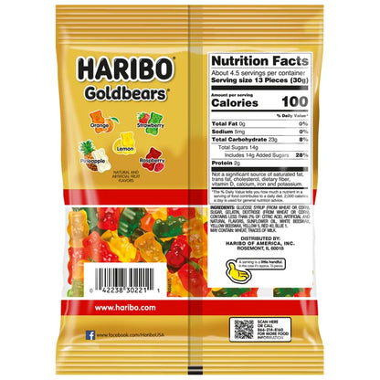 Haribo Goldbears Gummi Candy, 5 oz, 12-count