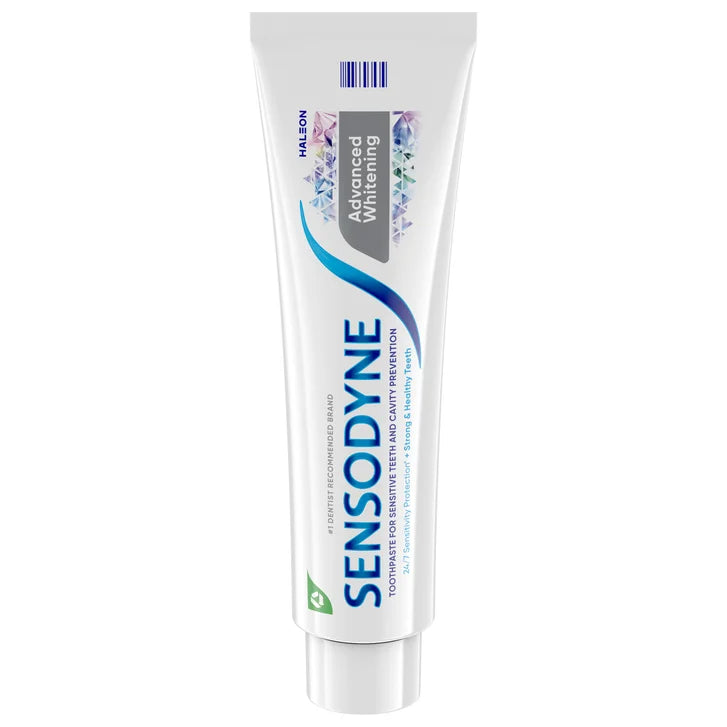 SENSODYNE Advanced Whitening Toothpaste, 6.5 oz, 4-pack