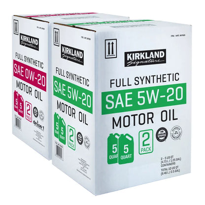 Kirkland Signature 5-Quart 0W20 & 5W20 Full Synthetic Motor Oil, 4-pack