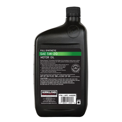Kirkland Signature 5W-20 Full Synthetic Motor Oil 1-Quart, 12-pack