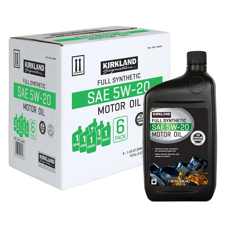 Kirkland Signature 5W-20 Full Synthetic Motor Oil 1-Quart, 12-pack