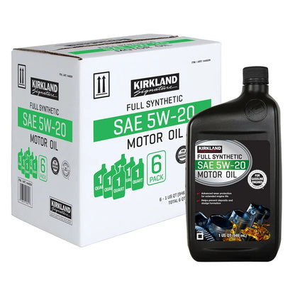 Kirkland Signature 5W-20 Full Synthetic Motor Oil 1-Quart, 12-pack